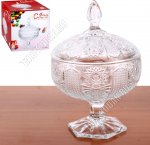 Конфетница на ножке,с крышкой 0,96л d16см h25см 