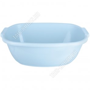 Таз овал с ручк 25 (58х40 h21см) голуб (10)