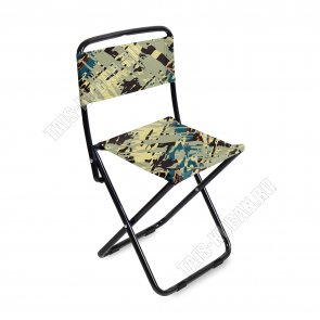 Стул складной,со спинкой (усилен.сиден) (39х37 h65см) цв.Камуфляж саванна 