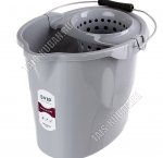 Ведро МОП 12л овал,со слив, серебро (38x26 h27см) (12)