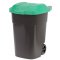 Бак д/мусора на колес 65л чер/зелен (45х40 h60см) с крышк, Альтернатива (1) 