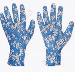 Перчатки д/сад.работ 7 разм (S) полиэстер+полиуретан-ладонь (12)