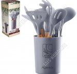 Кухонный набор 12предметов в стакане,серый (16)