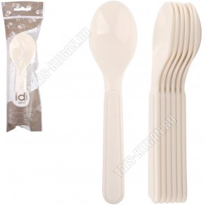 Набор .Ложка 6шт бежевый (20) 