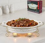 Мармит (керамика) 2,6л овальный (38х25 h10см) 