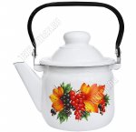 Чайник белый 1,0л,рисунок в ассортименте (8)