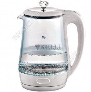 Чайник стекло 1,7л 2200Вт съемная вакуумная крышка, кнопка 