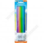 Свеча для торта .н-р 10шт +подставки h14см 