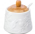 Птичка на ветке /Бамбук Сахарница 350мл