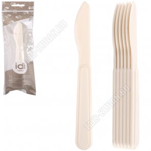 Набор .Нож 6шт бежевый (30) 