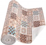 Коврик рулон, ширина 80см,коричневый/голубой