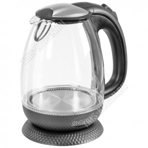Чайник стекло 1,7л 2200Вт диск,поврот на 360,автооткл,внут.подсвет,защ.от перегр,черн (6) 