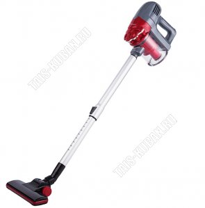 Пылесос вертикальный 2200Вт. мощность всасывания 300Вт, пылесборник 1,0л.(контейнер) 5-ступенчатая фильтрация, циклонный фильтр, низкий уровень шума, металлическая телескопическая труба, настенное крепление, цвет красный/черный 