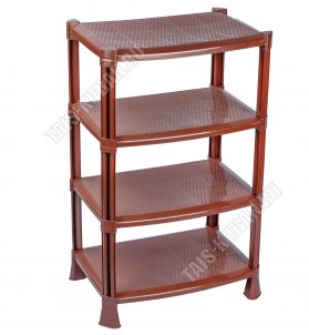 Этажерка для обуви 4-х секционная венге (51х35 h83см) (4) 