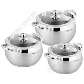 Набор кастрюль 3шт (2,0/3,0/4,0л d16/18/20см) (4) 