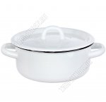 Белый Кастрюля (цил) 1,5л,мет.крыш (12)