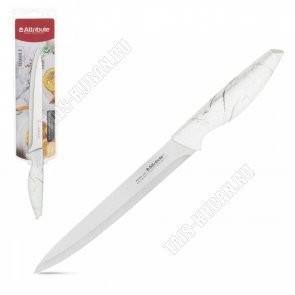 Marble/черн.мрамор на бел Нож L20см поварской,нерж+пласт (6) 