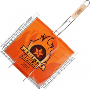 Решетка глубокая 41х33,5х6см с А/П, дерев.ручка  (20) 