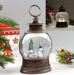 Фонарь новогодний, музыкальный (h24 h12см)
