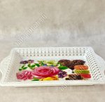 Поднос декор,с борт, прям.(35х24 h3,5см) 