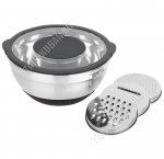 Миска с пластиковой крышкой Amarena 4,5л d26 h12,5см+терка 3шт (10)