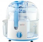 Соковыжималка электрическая 300Вт для сока 0,2л, 2скорости, белый/голубой (6) 