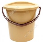 Ведро 14л с крыш. (d34 h33см) беж/кор (10) 