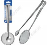 Щипцы кухонные (ложка+сито) L29 d9,5см (12) 