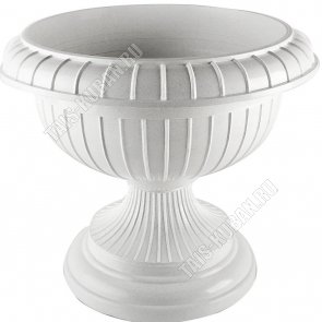 Кашпо-вазон 9,5л мрамор d39,5 h33см, низкий (4) 