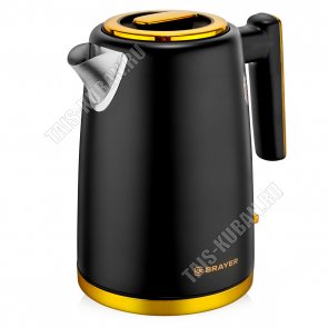 Чайник нерж. 1,7л 2200Вт диск,черн.матов/золото (8) 