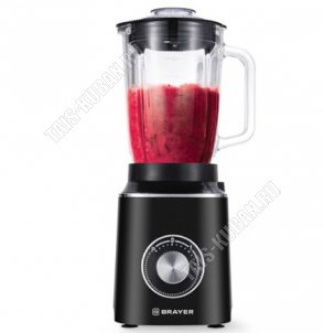 Блендер настольный 1000Вт 1,5л кувшин-стекло, черный (4) 