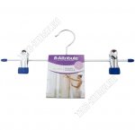 Вешалка (металл) синий L30см, прорезин.клипсы (20)