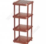 Этажерка д/обуви 4-х ярус, коричн.(31х37 h81см) Idea (4) 