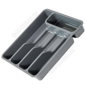 Лоток-вклад д/ст.приб. 5-ти секц (широкий) серый (33х29,5 h6см) (20) 