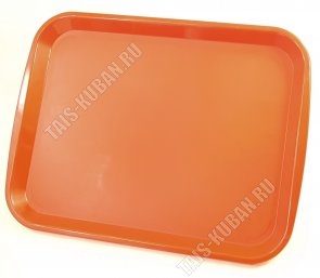Поднос прям.(43х31 h2см) красный (25) 