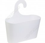 Корзина на рейлинг 3л, прям белый (26х9 h24см) с крючк (20)