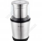 Кофемолка 600Вт 120гр, ножи из нержавеющей стали, пластиковый корпус, цвет серебро (12) 