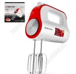 Миксер 600Вт 5скор,турбо реж,2пары насад,бел/красный (6)