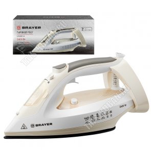 Утюг керам.подошв. 2400Вт пар 140г/мин 280мл,верт.отпар,пар.удар, молочный (6) 