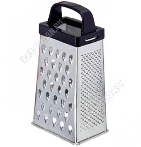 Терка 4-х гран,h20см,нерж.сталь,черн.пласт.руч. 