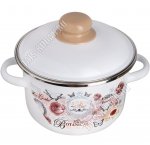 Розы/Roses Кастрюля белый (цил) 2,0л d16см (8)