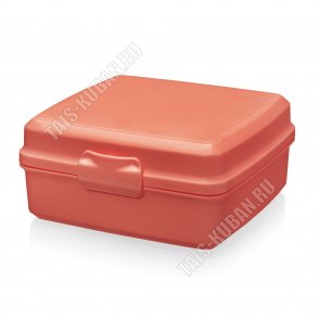 Ланч-бокс 1,0л коралл (13х13 h6,5см) Эльф (60) 
