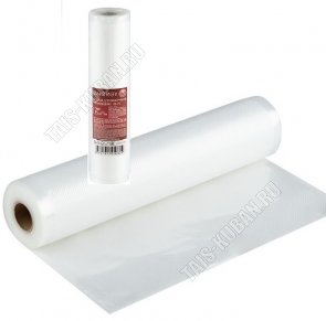 Вак. Пленка д/вакуумн.упаковщика,рулон-рукав L5м*25см толщ.0,08мм,рифлен.поверх. (150) 