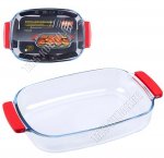 Форма для запекания, прямоугольная 2,7л с силиконовыми накладками-прихватками на ручках (35х22 h6см)