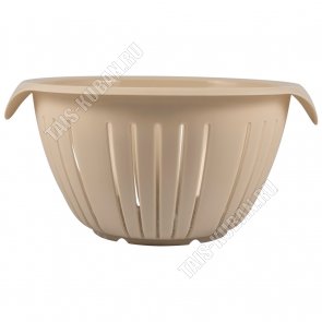 Crystal Шумовка (нержавеющая сталь+пластик) L35 d11,5см,отверстие д/подвешивания,черный/серый (12) 