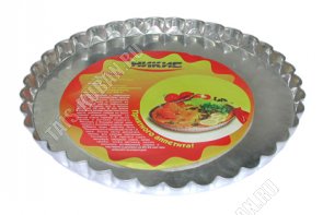 Форма д/пирога,пиццы, кругл.(d26 h1,9см) рельефн.борт (50) 