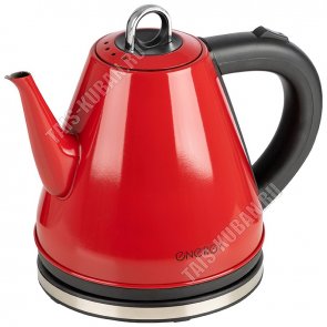 Чайник нержавеющая сталь 1,2л 950т диск, автоотключение, защита без воды, поворот на 360`, цвет красный (12) 