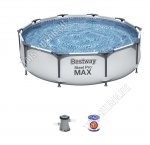 Бассейн каркасн, кругл 4678л (d305 h76см) 3-х слойн.ПВХ,мет.каркас,сливн.клапан,подключ.к садов.шлангу,фильтр-насос,заплатка (1)