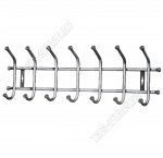 Вешалка 7 двойных крючков L67х21,5см, серый матовый (20)