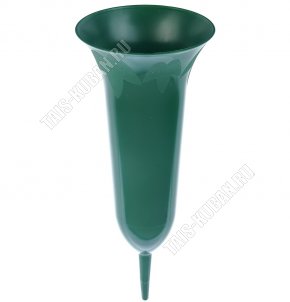 Ваза с колышком 2,0л d11,5 h30см, тём.зеленый (12/72) 